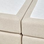 Boxspringbett mit Stauraum Stoff MINISTER 160 x 200 cm Hellbeige