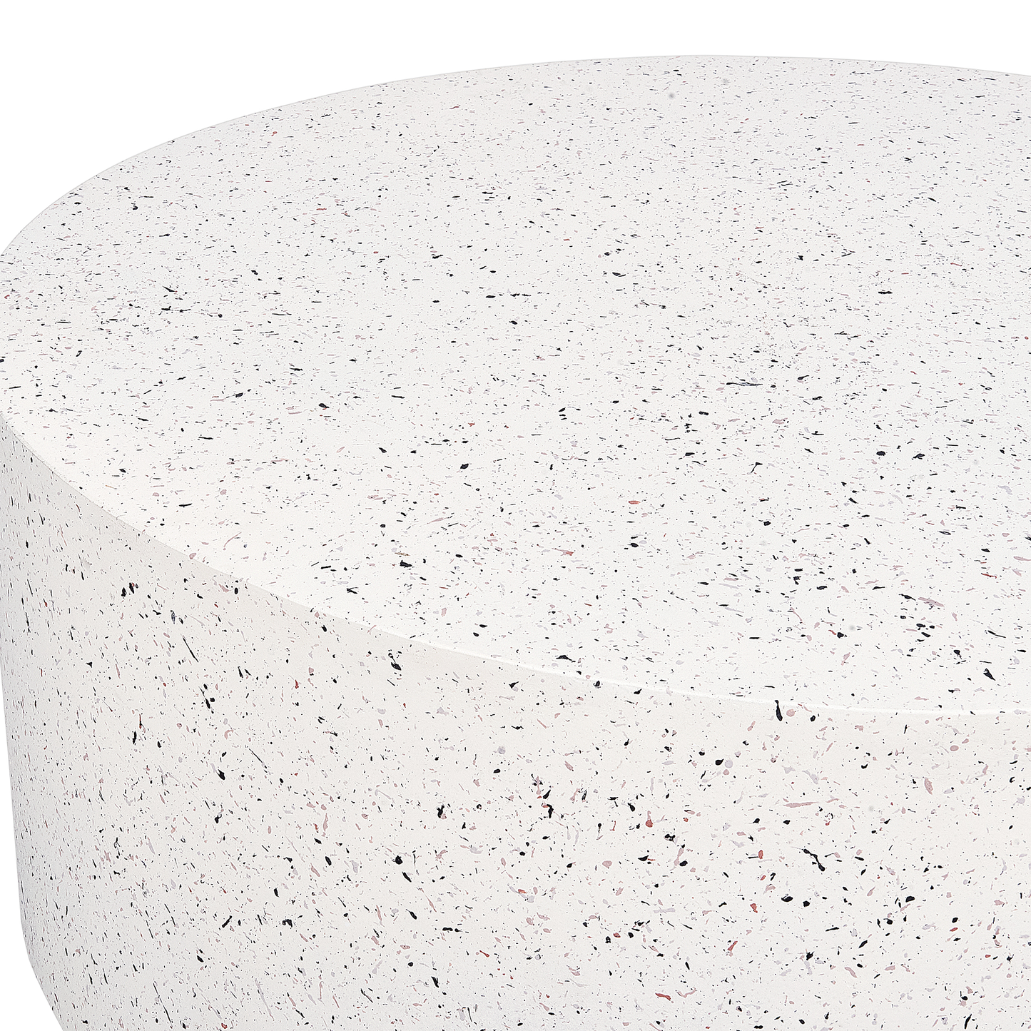 Garten Beistelltisch Beton cremeweiss Terrazzo Optik rund ⌀ 90 cm TREZZO