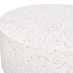 Garten Beistelltisch Beton cremeweiss Terrazzo Optik rund ⌀ 90 cm TREZZO