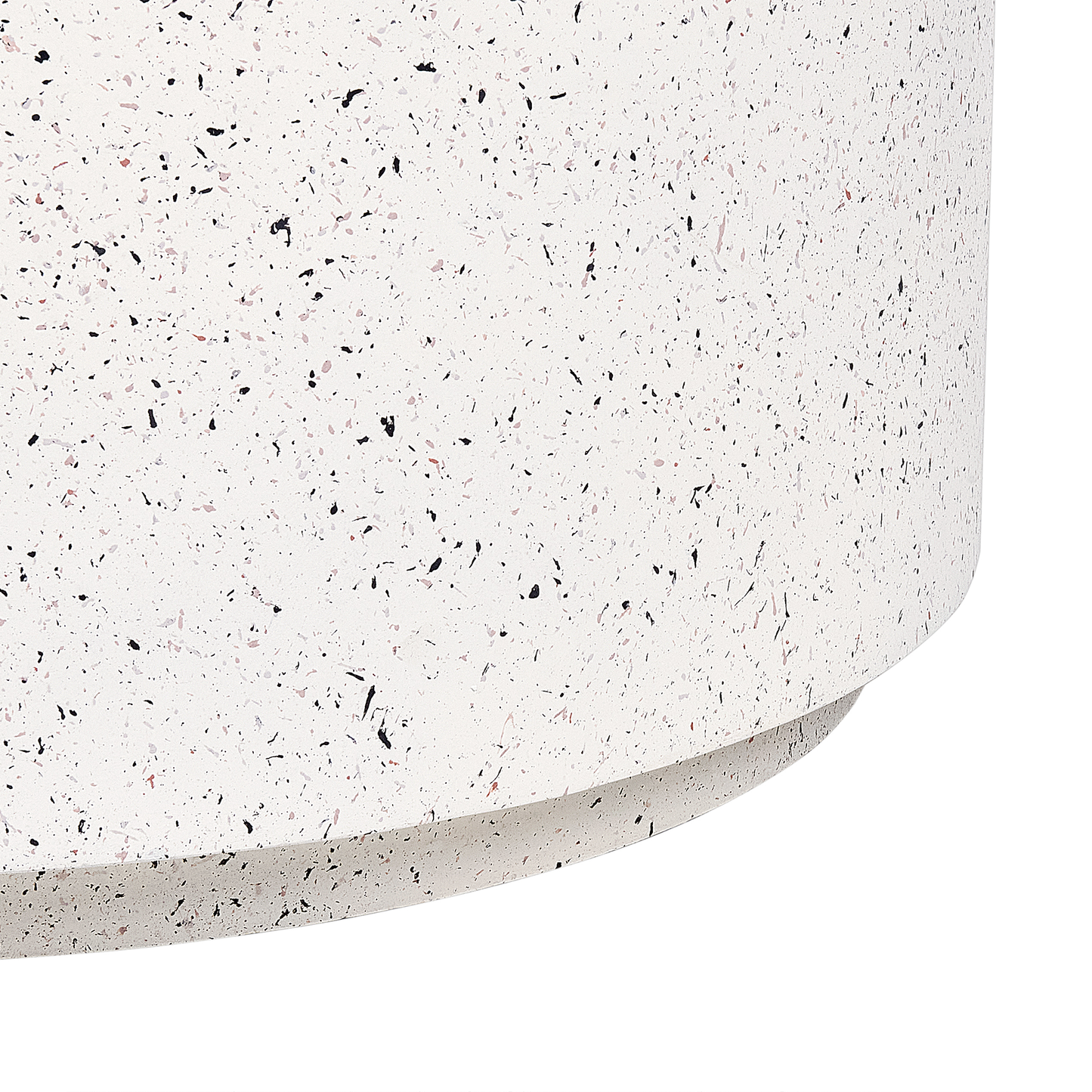 Garten Beistelltisch Beton cremeweiss Terrazzo Optik rund ⌀ 90 cm TREZZO