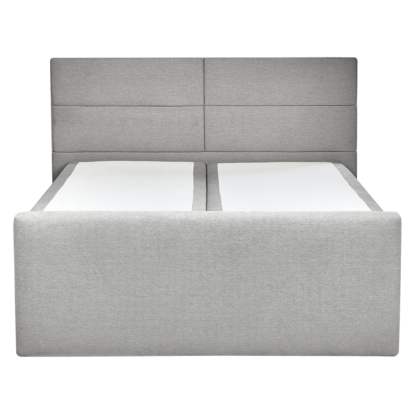 Boxspringbett mit Stauraum Stoff ARISTOCRAT 160 x 200 cm Hellgrau