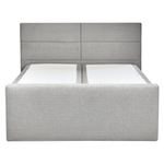 Boxspringbett mit Stauraum Stoff ARISTOCRAT 160 x 200 cm Hellgrau