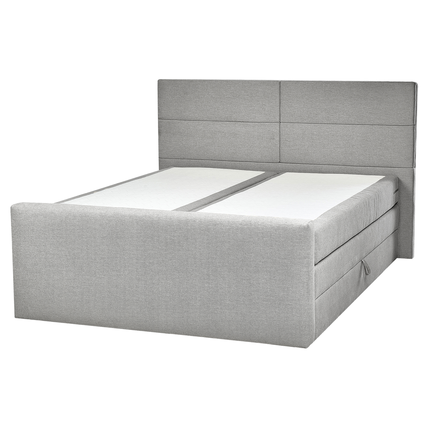 Boxspringbett mit Stauraum Stoff ARISTOCRAT 160 x 200 cm Hellgrau