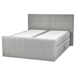 Boxspringbett mit Stauraum Stoff ARISTOCRAT 160 x 200 cm Hellgrau