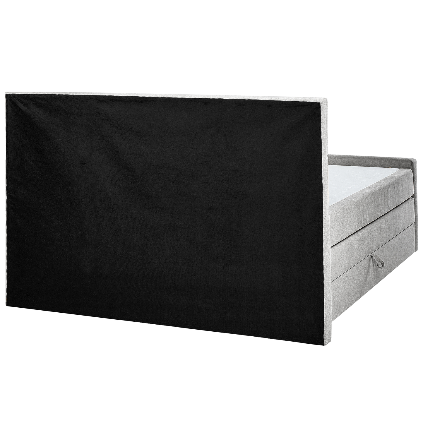 Boxspringbett mit Stauraum Stoff ARISTOCRAT 160 x 200 cm Hellgrau