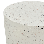 Beisttelltisch Beton cremeweiss Terrazzo Optik rund ⌀ 37 cm EDOLO