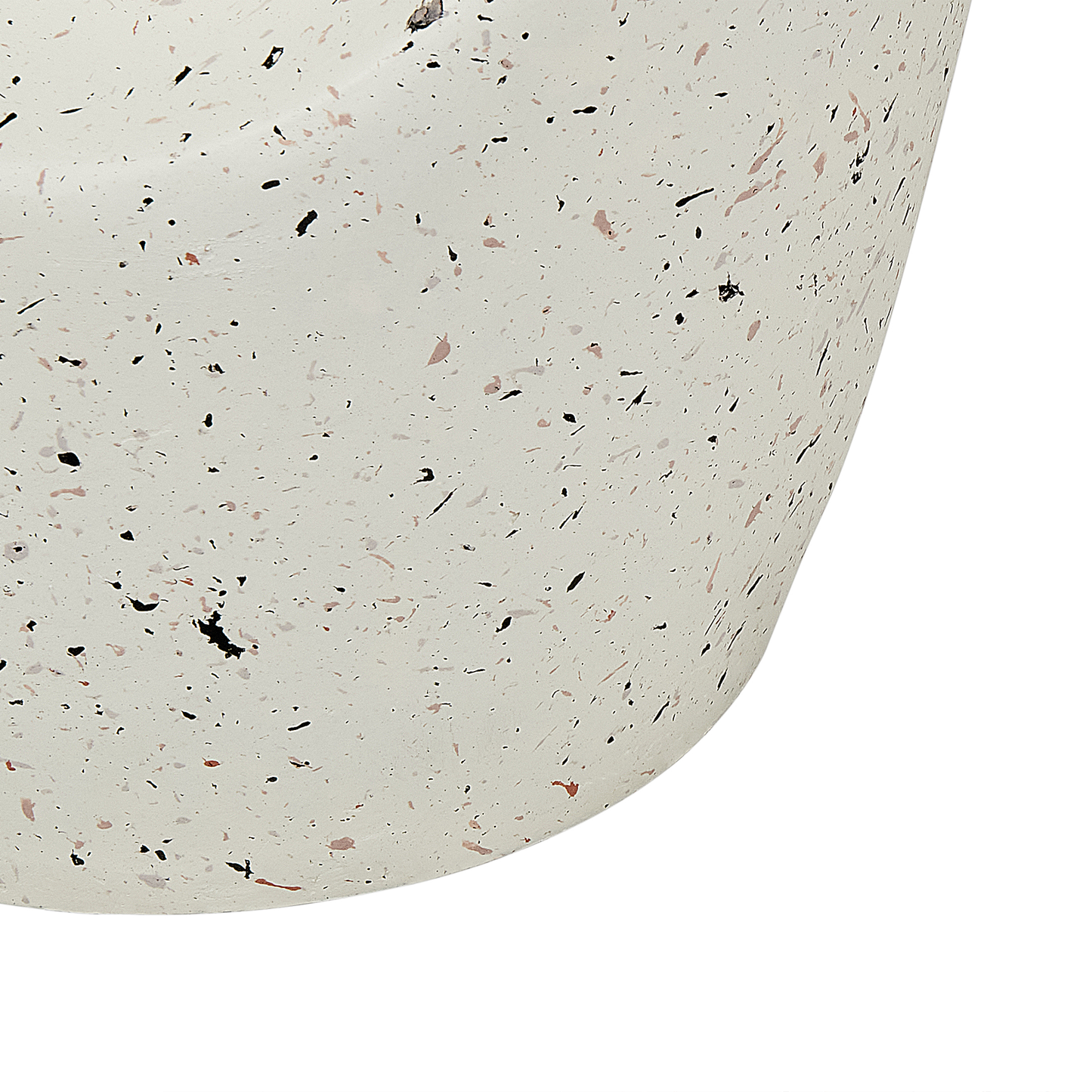 Beisttelltisch Beton cremeweiss Terrazzo Optik rund ⌀ 37 cm EDOLO