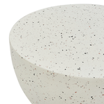 Beisttelltisch Beton cremeweiss Terrazzo Optik rund ⌀ 40 cm CAORIA