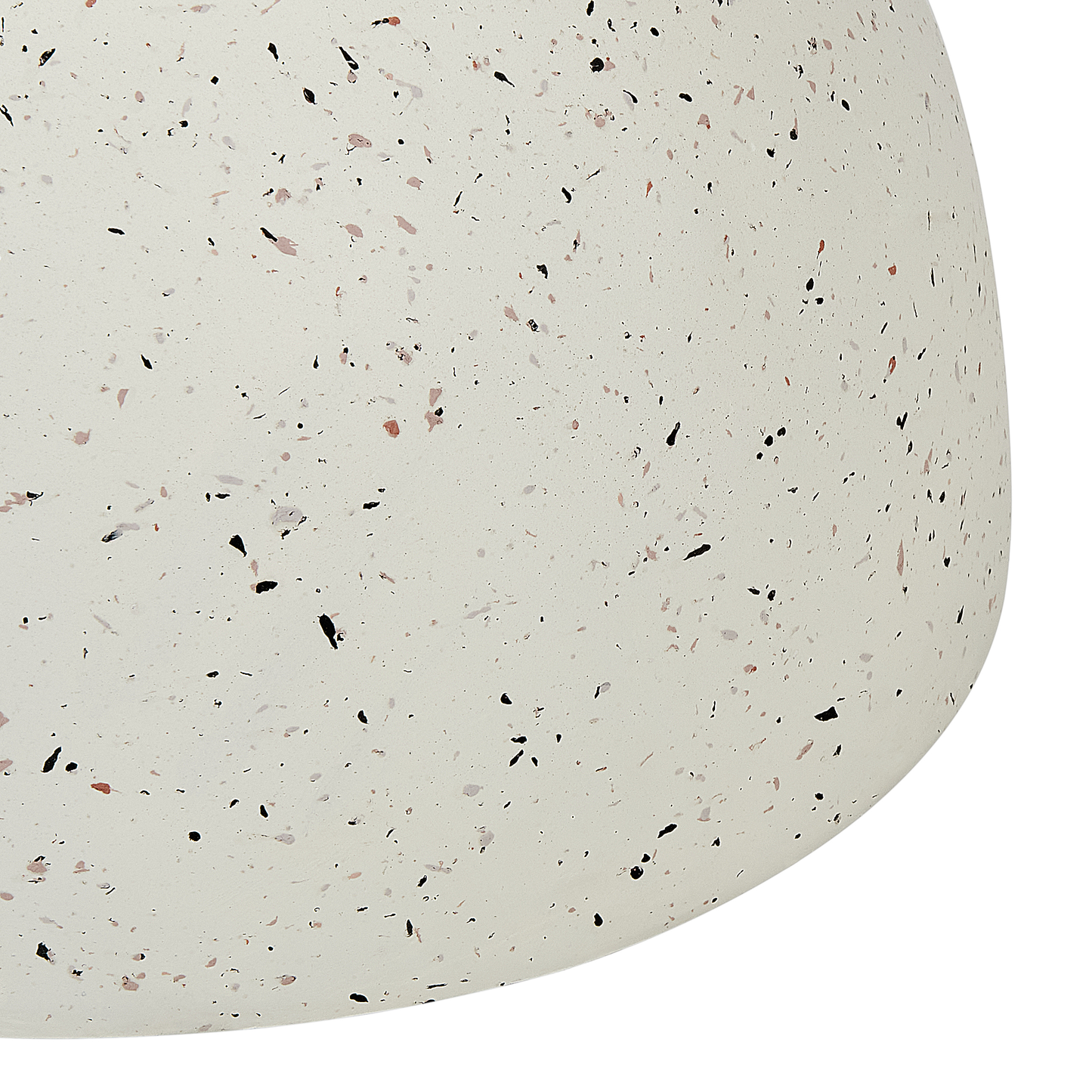 Beisttelltisch Beton cremeweiss Terrazzo Optik rund ⌀ 40 cm CAORIA