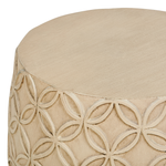 Garten Beisttelltisch Beton hellbeige rund ⌀ 33 cm ZOGNO