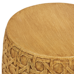 Garten Beisttelltisch Beton natürlich Rattan Optik rund ⌀ 32 cm SADOLE