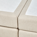Boxspringbett mit Stauraum Stoff DYNASTY 160 x 200 cm Beige