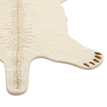 Kinderteppich Wolle weiss 100 x 160 cm Eisbär-Motiv TAQQIQ