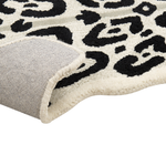 Kinderteppich Wolle beige / weiss 100 x 160 cm Leopardenmotiv MIBU