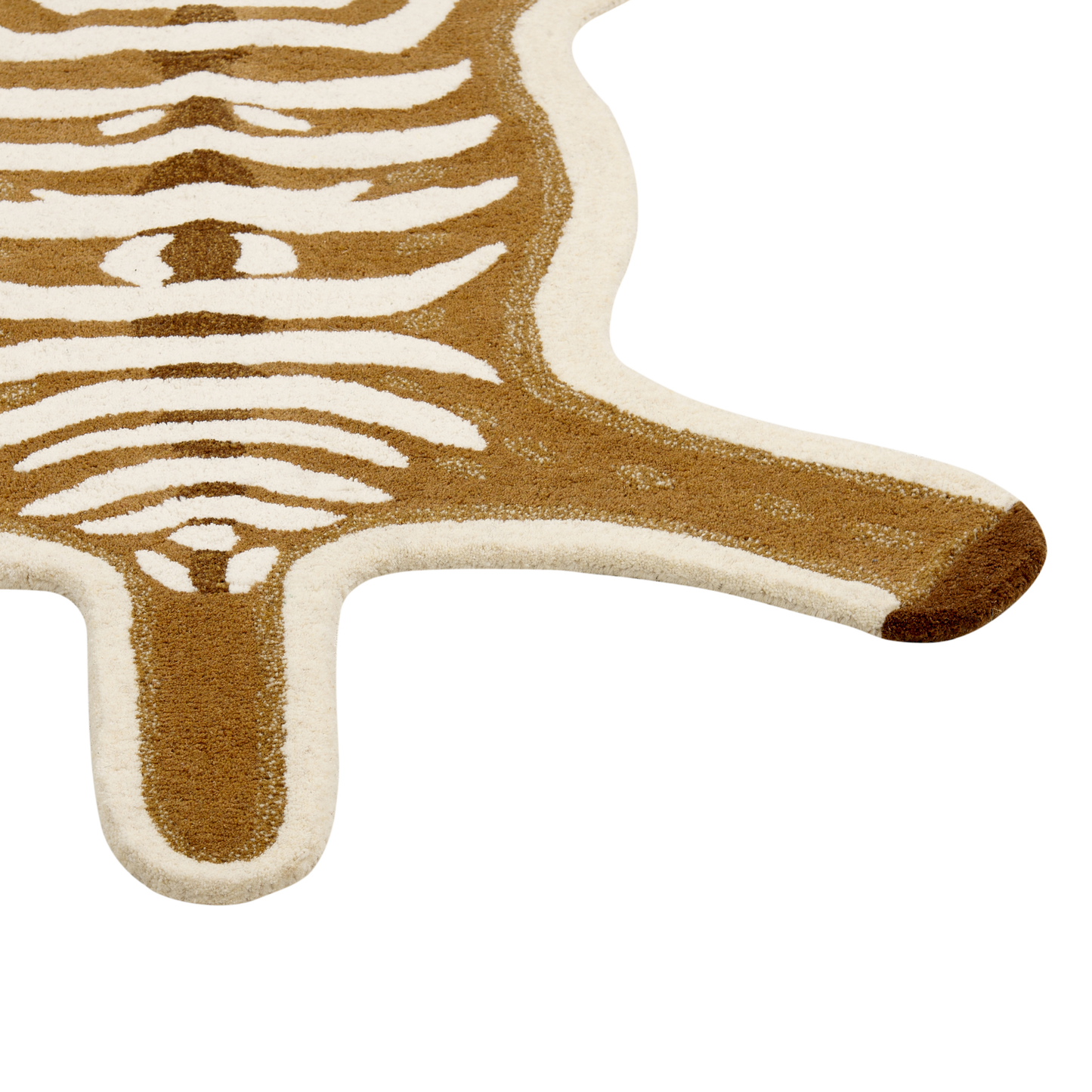 Kinderteppich Wolle braun / beige 100 x 160 cm Antilopenmotiv ZAZA