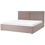 Bett mit Stauraum Stoff MOISSAC 180 x 200 cm Taupe
