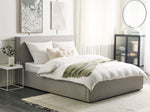 Bett mit Stauraum Stoff MOISSAC 160 x 200 cm Hellgrau