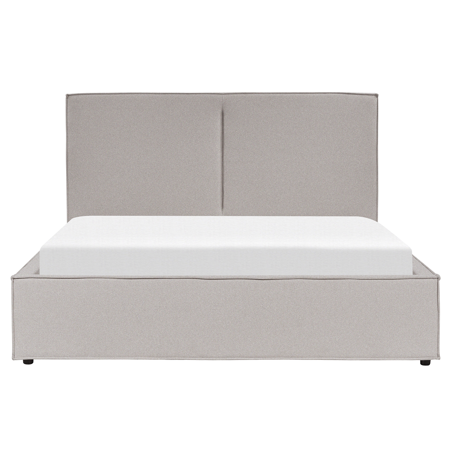 Bett mit Stauraum Stoff MOISSAC 160 x 200 cm Hellgrau