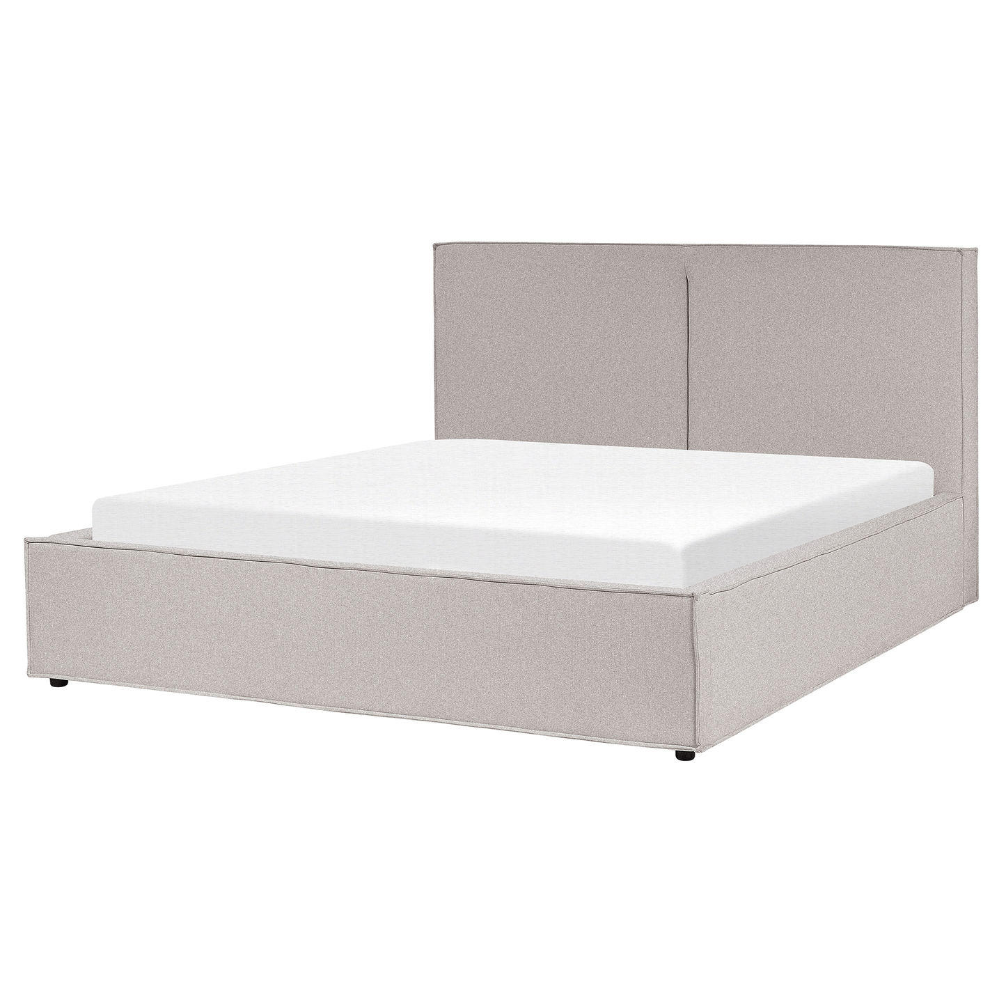 Bett mit Stauraum Stoff MOISSAC 160 x 200 cm Hellgrau