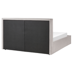 Bett mit Stauraum Stoff MOISSAC 160 x 200 cm Hellgrau