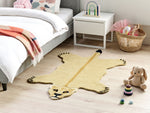 Kinderteppich Wolle beige 100 x 160 cm Löwenmotiv SARABI