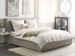 Bett mit Stauraum Stoff MOISSAC 180 x 200 cm Hellgrau