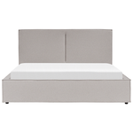 Bett mit Stauraum Stoff MOISSAC 180 x 200 cm Hellgrau
