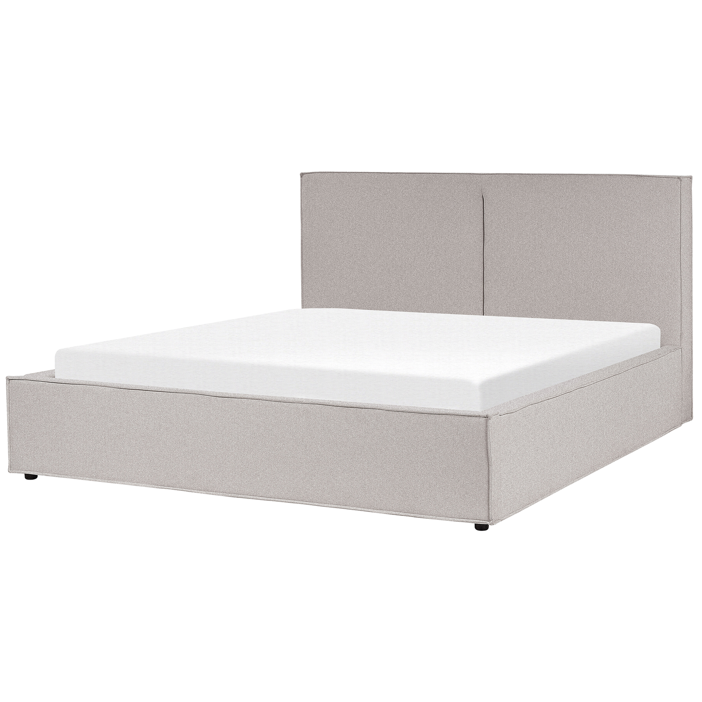 Bett mit Stauraum Stoff MOISSAC 180 x 200 cm Hellgrau