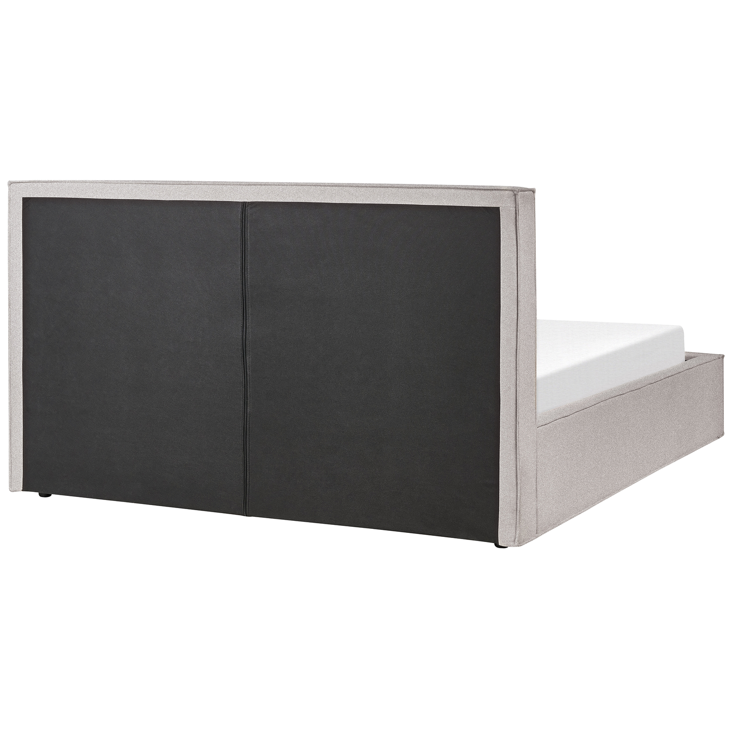 Bett mit Stauraum Stoff MOISSAC 180 x 200 cm Hellgrau