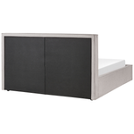Bett mit Stauraum Stoff MOISSAC 180 x 200 cm Hellgrau
