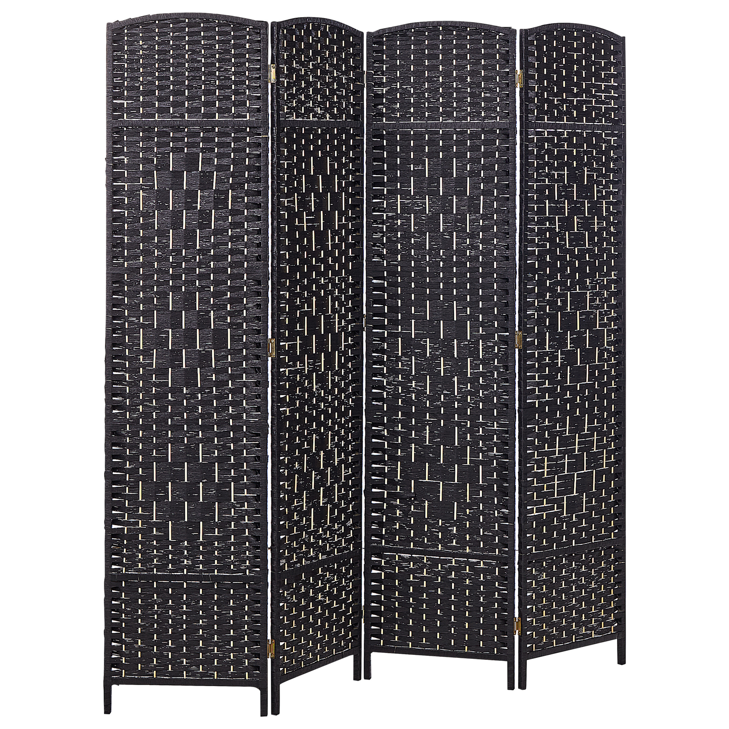 Raumteiler 4-teilig LAPPAGO Schwarz 163 cm 170 cm