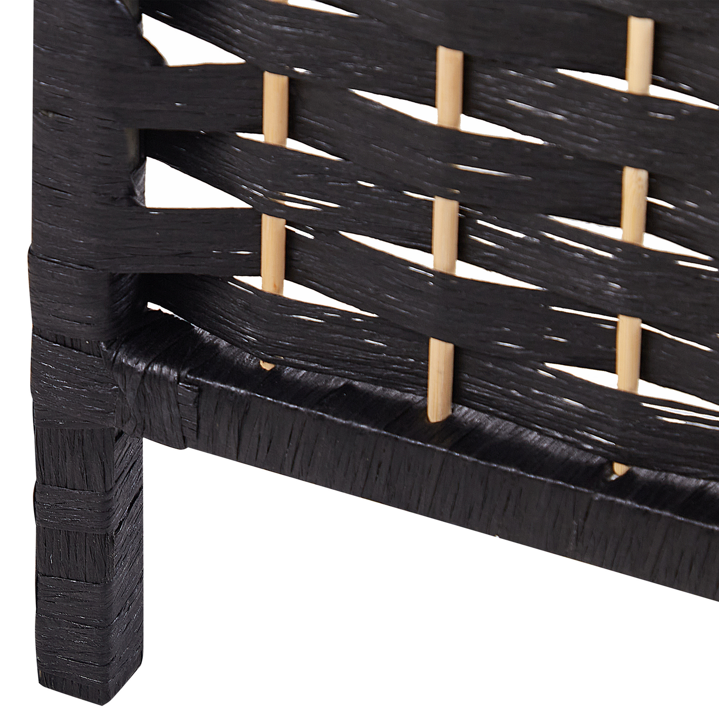 Raumteiler 4-teilig LAPPAGO Schwarz 163 cm 170 cm