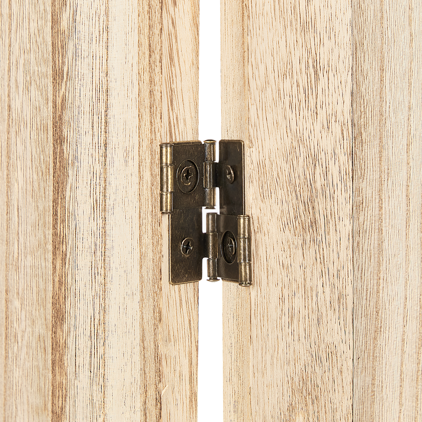 Raumteiler 4-teilig Paulowniaholz hellbraun 170 x 163 cm RIDANNA