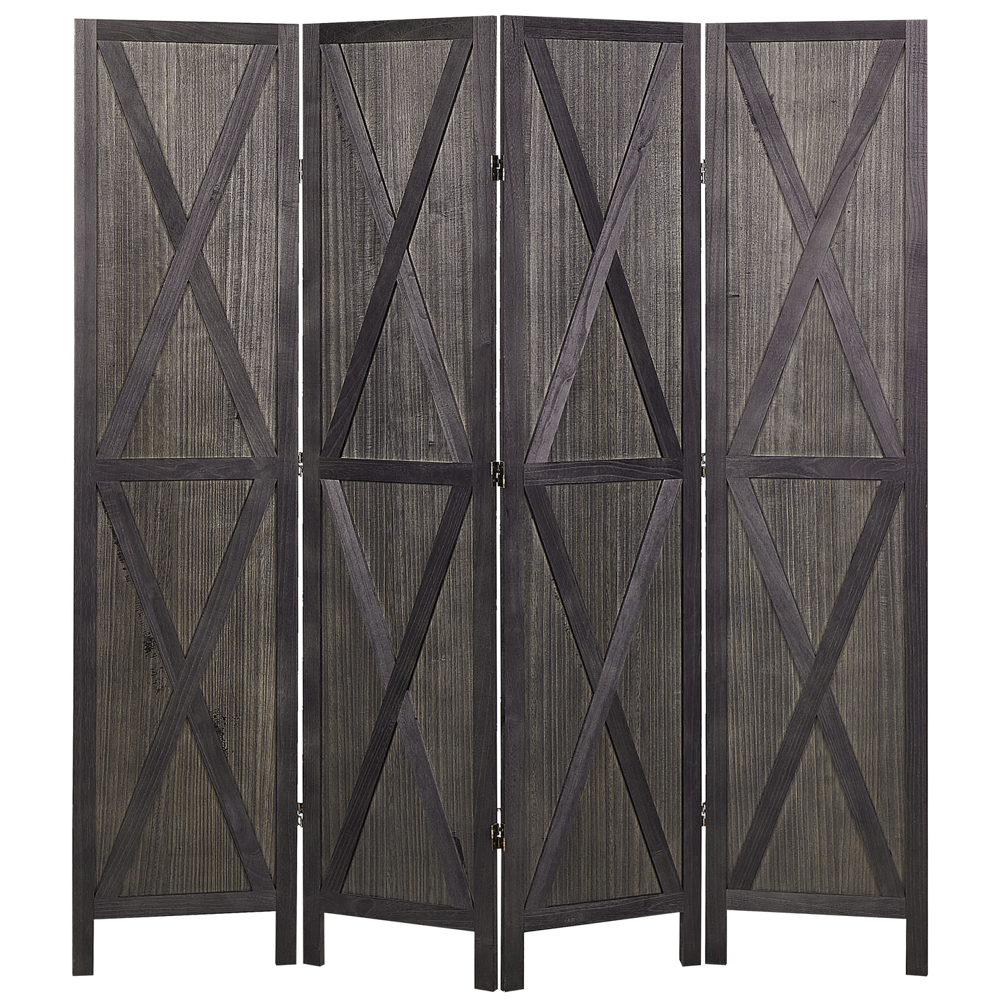 Raumteiler 4-teilig RIDANNA Dunkelbraun 163 cm 170 cm