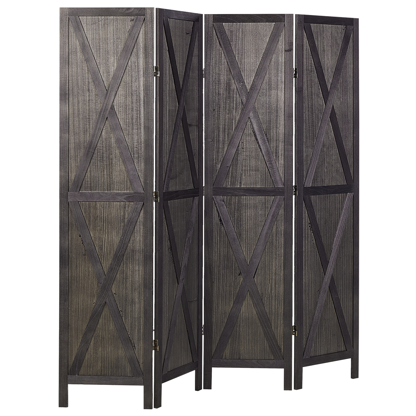 Raumteiler 4-teilig RIDANNA Dunkelbraun 163 cm 170 cm