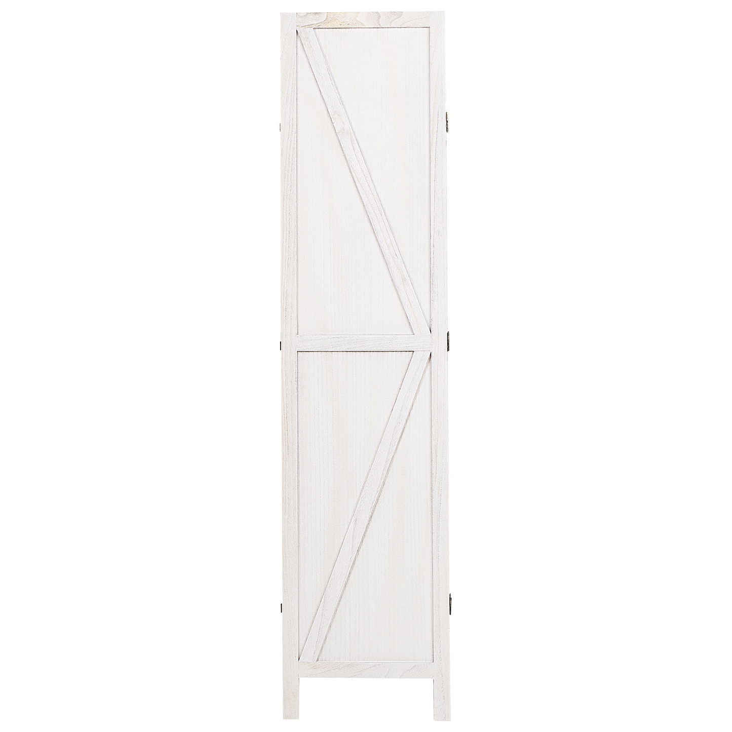 Raumteiler 4-teilig Paulowniaholz weiss 170 x 163 cm RIDANNA