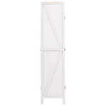 Raumteiler 4-teilig Paulowniaholz weiss 170 x 163 cm RIDANNA