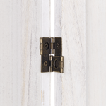 Raumteiler 4-teilig Paulowniaholz weiss 170 x 163 cm RIDANNA