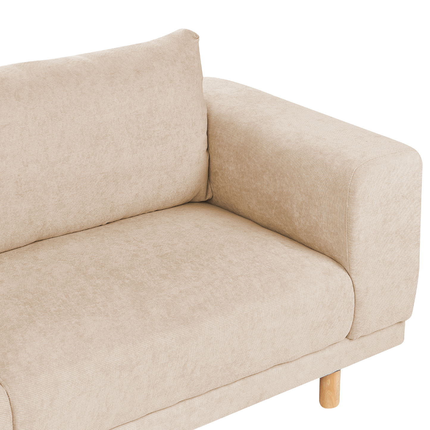 3-Sitzer Sofa Cord beige NIVALA