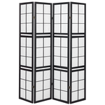 Raumteiler 4-teilig GOMAGOI Schwarz 120 cm 170 cm