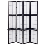 Raumteiler 4-teilig GOMAGOI Schwarz 120 cm 170 cm