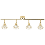 Strahler 4-flammig ERMA verstellbar Metall Gold