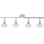 Strahler 4-flammig ERMA verstellbar Metall Silber