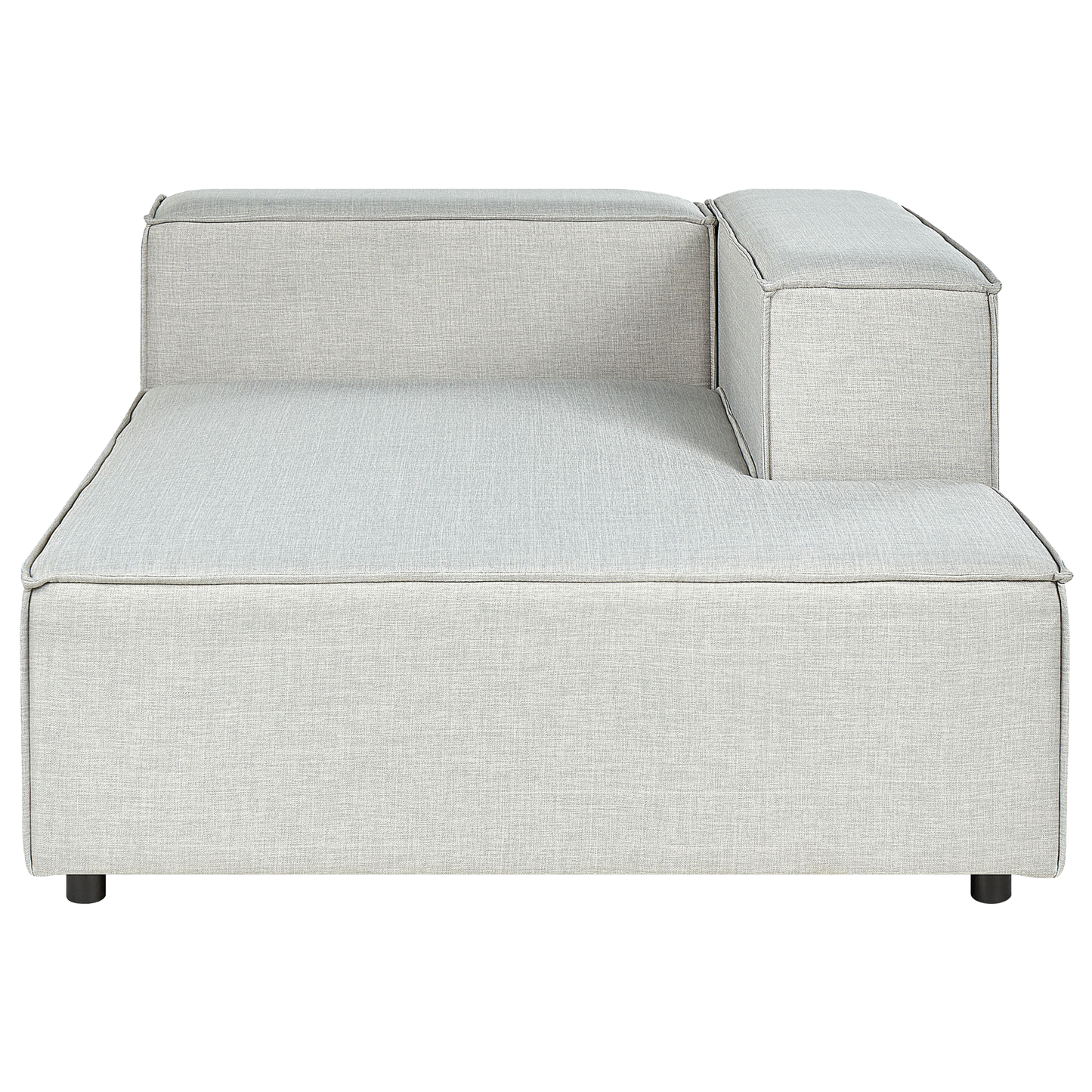 Chaiselongue Leinen hellgrau linksseitig APRICA