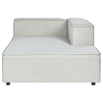 Chaiselongue Leinen hellgrau linksseitig APRICA
