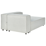 Chaiselongue Leinen hellgrau linksseitig APRICA
