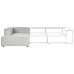Chaiselongue Leinen hellgrau rechtsseitig APRICA