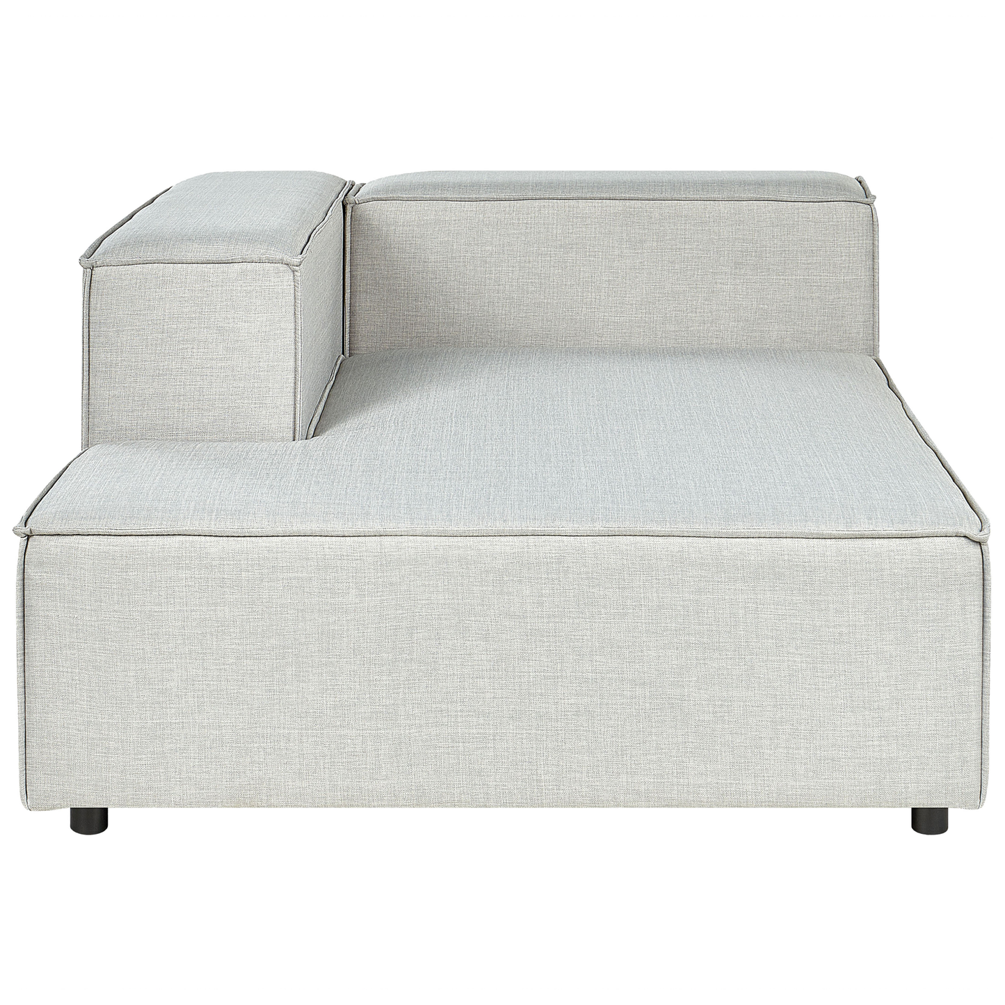 Chaiselongue Leinen hellgrau rechtsseitig APRICA