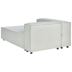 Chaiselongue Leinen hellgrau rechtsseitig APRICA
