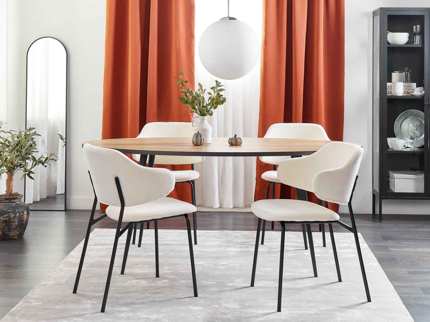 Esszimmerstuhl 2er Set KENAI Creme